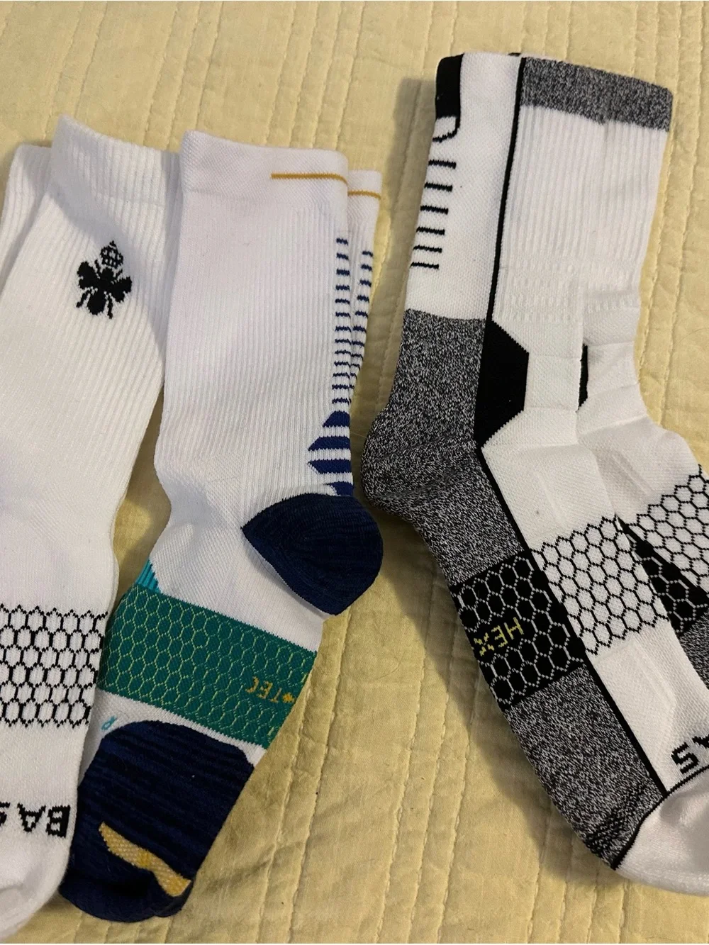 Bombas 3 pr Hex Tec Large Performance Crew Socks